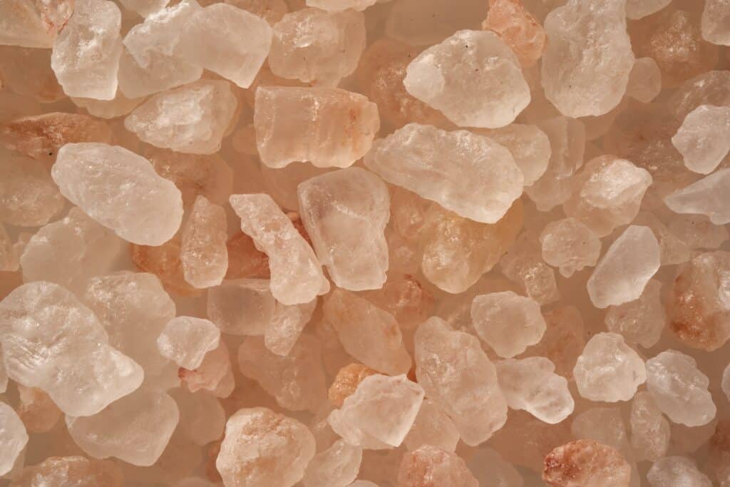 a surface covered with salt crystals
